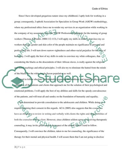 Professional Ethical Code