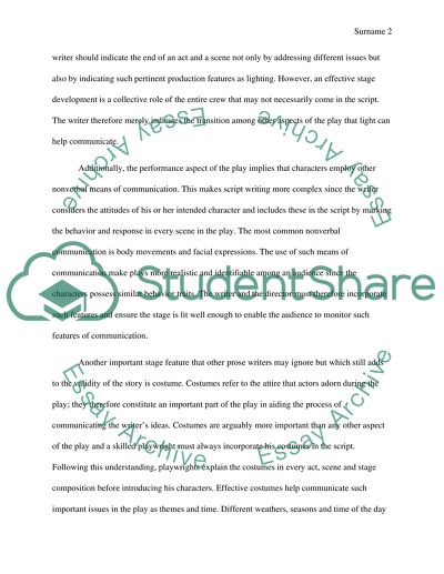 Drama as a Form of Prose Compositions