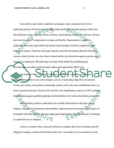 Db5 1 employment and labor law