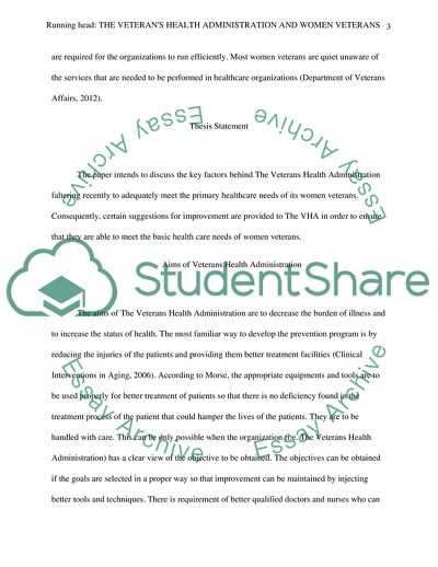 The Veterans Health Administration and Women Veterans