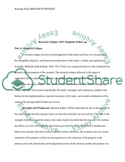 Low-Income First-Time Mothers - Effects of APN Telephone Follow Up