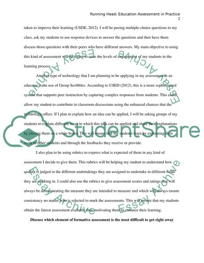 Education Assessment in Practice