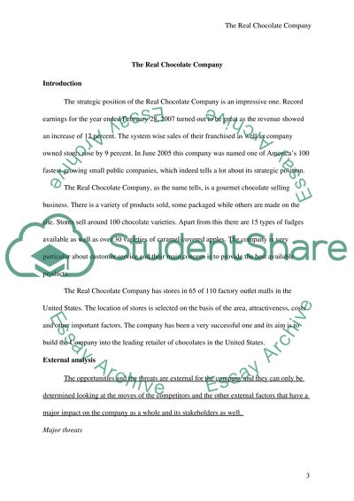 Real chocolate case study