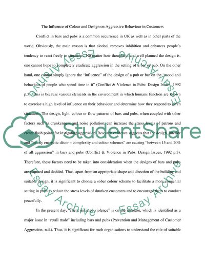 The Influence of Colour and Design on Aggressive Behaviour in Customers