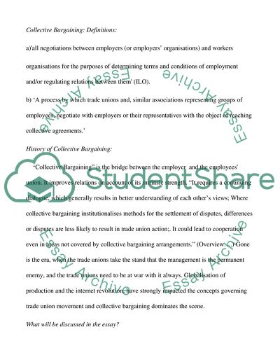 Merits of Collective Bargaining and the Impact of Globalization on the Trade Union Movement