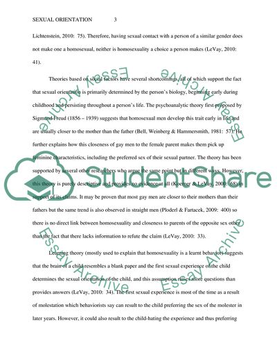 Some Theories on Sexual Orientation