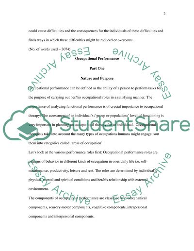 Occupational Performance