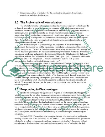 Videocy findings memo