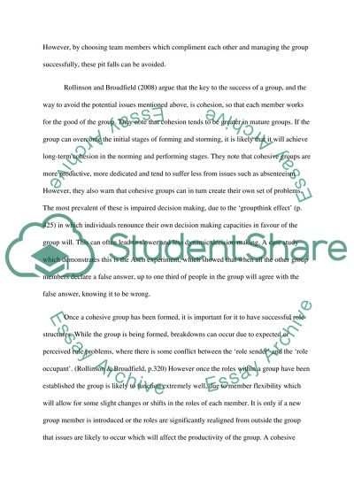 The Advantages and Effectiveness of Group and Team Performance