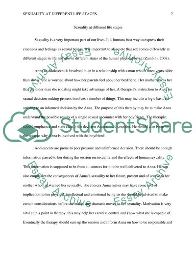 SEXUALITY AT DIFFERENT LIFE STAGES