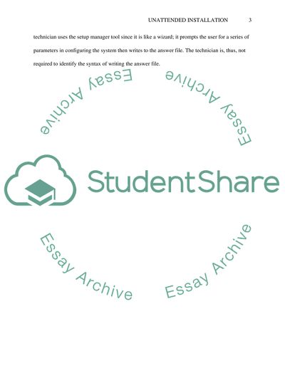 The Installation of an Operating System