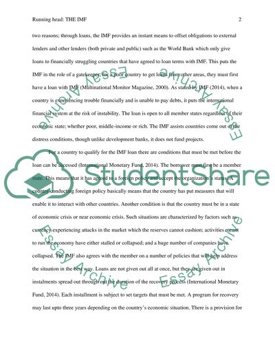 The role of the IMF in helping poor and debt-troubled countries