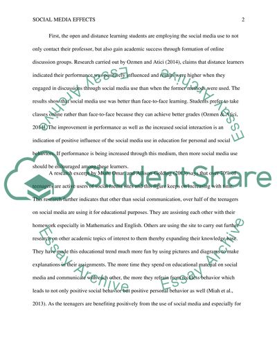 Social media effects on social & personal behaviors