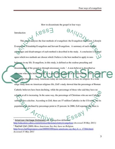 The Four Methods of Evangelism
