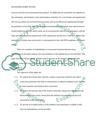 Managing Waste Products from Dairy Factories in Greece
