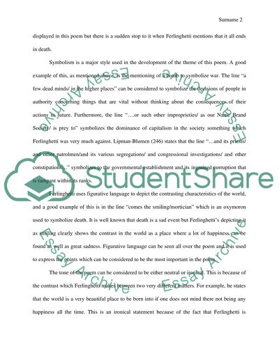 The World is a Beautiful Place by Lawrence Ferlinghetti