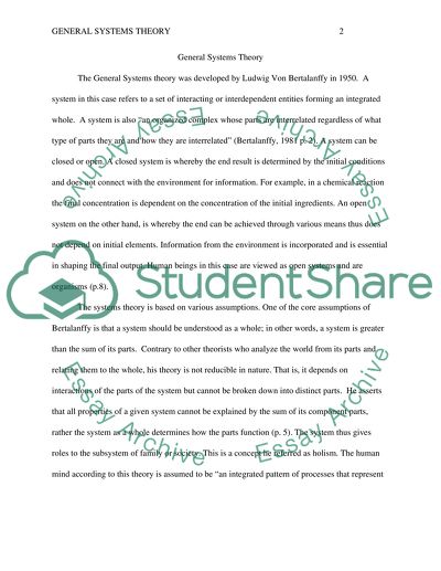 A Systems View of Man-General Systems Theory