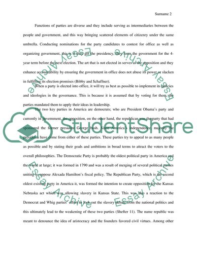 Discuss the american political parties, their characteristics, their organizations and their battles