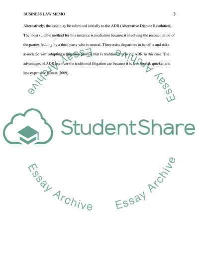 Business Law - A State-Level Business Dispute That Could Reasonably Arise in the Workplace