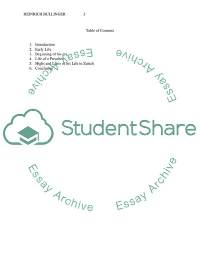 The Preaching Ministry of Heinrich Bullinger