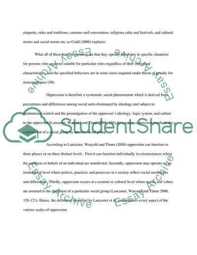 Oppression and Social Work