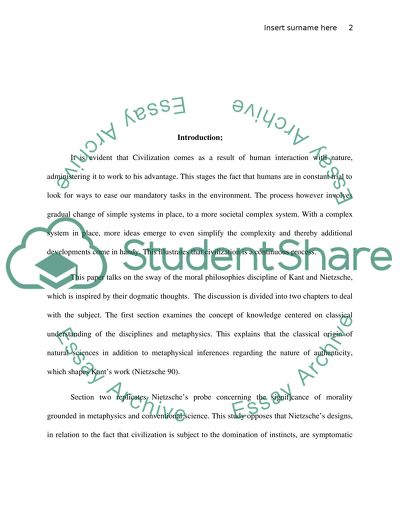 Civilization depends on the repression of instincts. How would Kant and Nietzsche respond to this statement