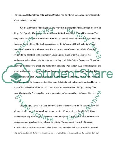 Colonialism and African Culture in 19-20th Centuries