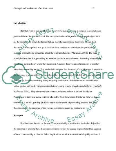 Strengths and Weaknesses of Retributivism