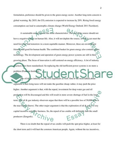 Why Congress (USA) Should End Big Oil Tax Credits and Give That Money to Green Energy Companies