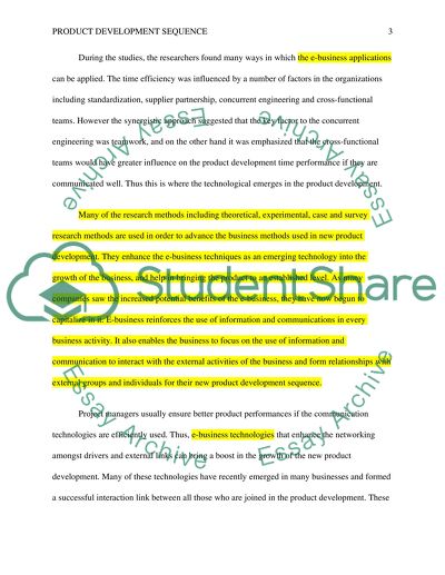 Product Development Sequence