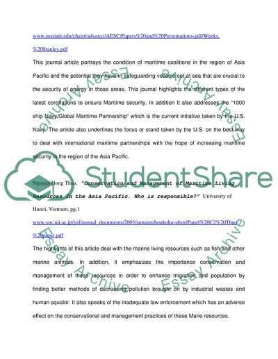 The Asia-Pacific Maritime Disputes, Boundaries and Strategy