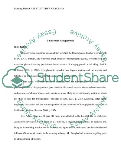 Nursing Care Plan for Patients with Hypoglycemia