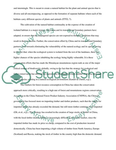 Choice of Chinese Government on Forest and Resource