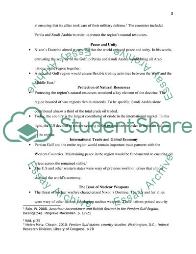 Entrusting Security of the Gulf to Persia and Saudi Arabia