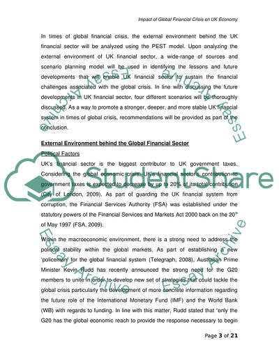 Future Developments in the Global Financial