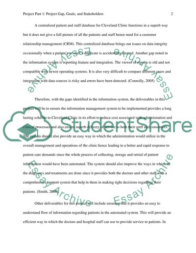 Project Part 1: Project Gap, Goals, and Stakeholders