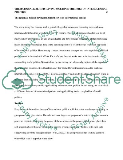 Why are there so many different theories of international politics