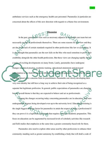 Clinical Governance: The Monitoring of Ambulance Services