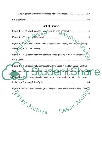 Mathematical Model for Prediction of Fuel Consumption During Drive Cycles
