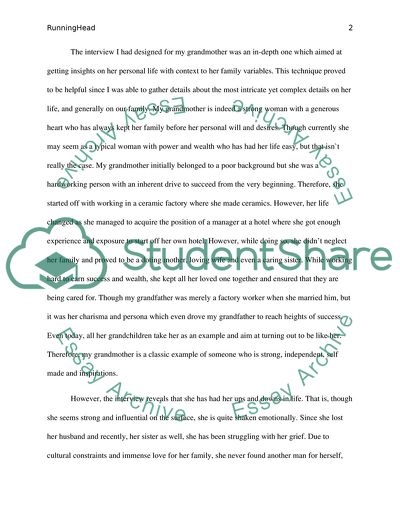 Importance of Family History and Interview with a Relative