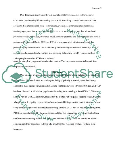 Post Traumatic Stress Disorder