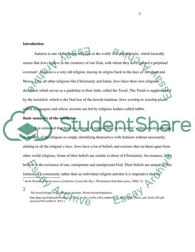 Religion Analysis: Judaism