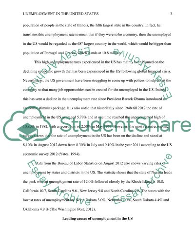 Unemployment in The United States