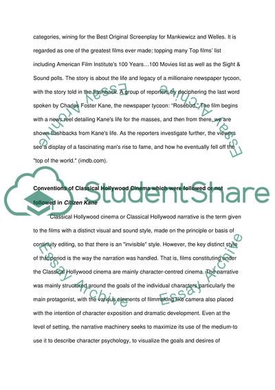 Classic Hollywood Cinema: Citizen Kane