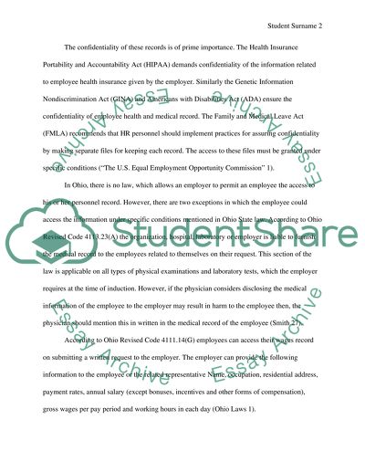 Confidential Human Resource Records