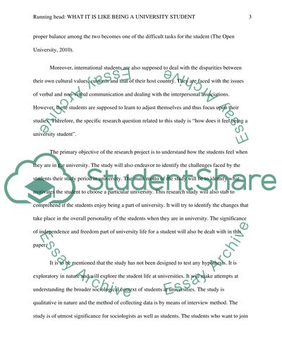 What it is like being a university student