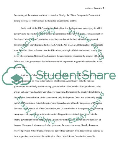 Federalism and State Powers