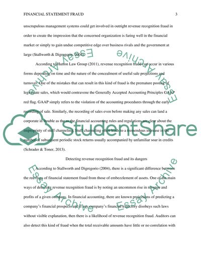 Financial Statement Fraud