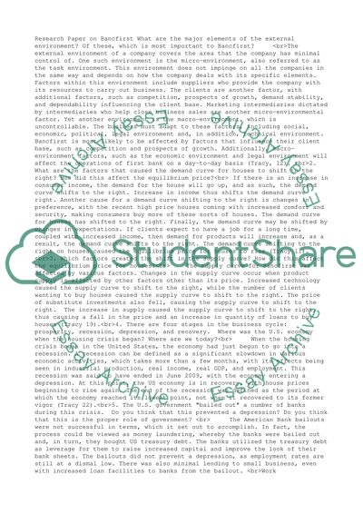 Bancfirst External Environment