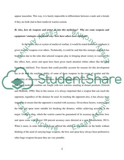 The Masculinity of the Medieval Warrior